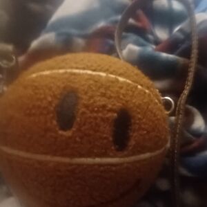 Brown Textured Round Bag